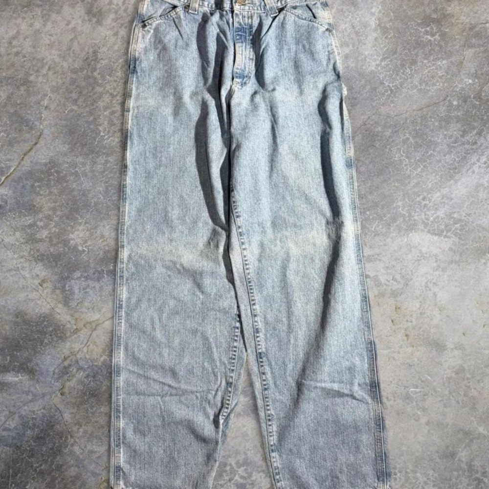 Lee light wash baggy carpenter jeans with a relaxed skater fit